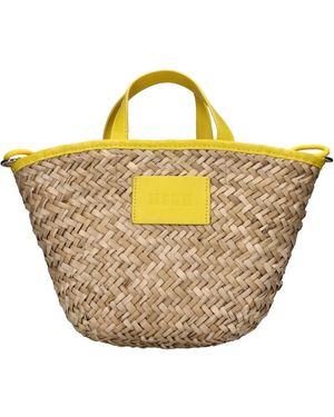 MSGM Plant-Based Fibre En Faux Leather Tas - Metallic