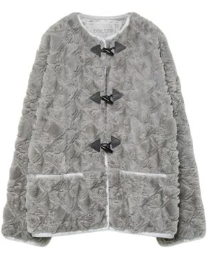 Forte Forte Chaquetón De Pelo Con Botón Alamar - Grau