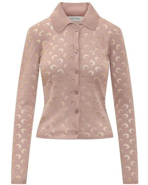 Marine Serre Truien & Vesten ,Roze ,Moon Devore Ls Shirt