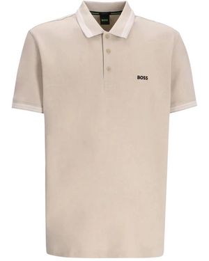 HUGO Pe Interlock Poloshirt - Naturel