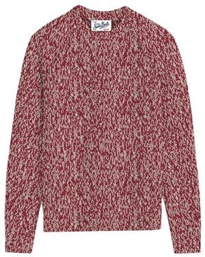 MC2 Saint Barth Truien & Vesten ,Rood ,Trui Met Ronde Hals