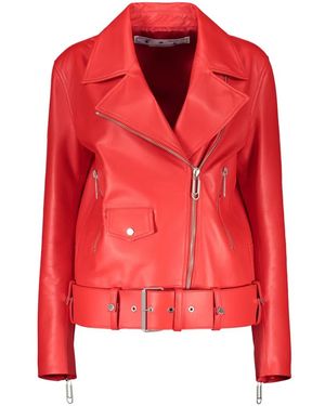 Off-White c/o Virgil Abloh Leather Jackets - Red
