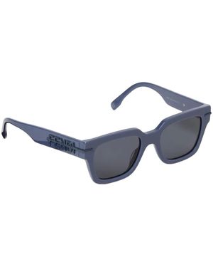 Fendi Rechteckige Rahmen-Sonnenbrille Mit Standardglas - Blau