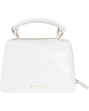 Marni Weiße Handtasche Für Frauen Aus Beschichtetem Stoff