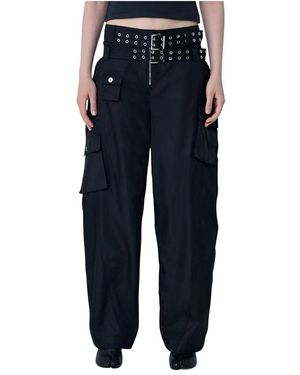 Ganni Wide Trousers - Negro