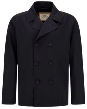 Herno Double-Breasted Coats - Blue