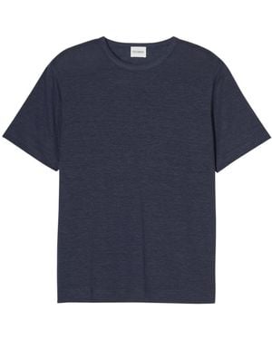 Closed Blauer Rauch Leinen Tee-Shirt Regular Fit