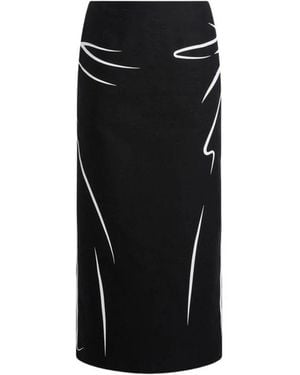 Moschino Bedruckter Baumwollrock - Schwarz