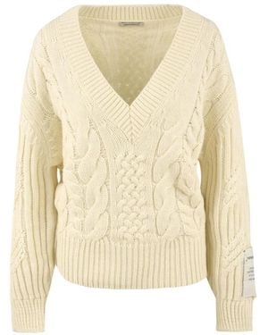 hinnominate V-Neck Knitwear - Natural
