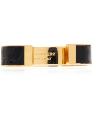 DSquared² Accessoires ,Zwart ,Leer Messing Armband