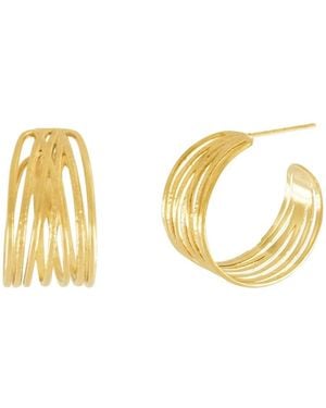 Dansk Copenhagen Courage Hoop Ohrring - Mettallic