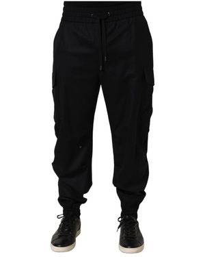 Dolce & Gabbana Broeken ,Zwart ,Sport