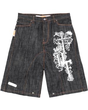 PDF Denim Shorts - Gris