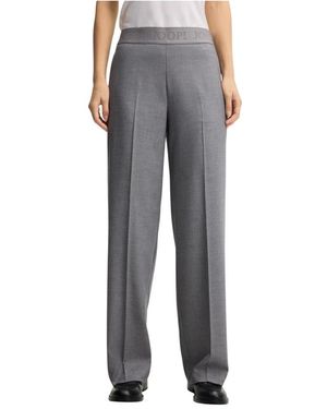Joop! Gerade Geschnittene Hose Mit Logo-Bund - Grau