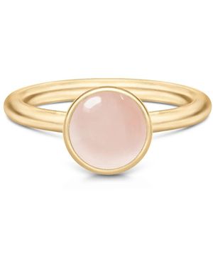 Julie Sandlau Milky Rose Crystal Gouden Ring - Naturel