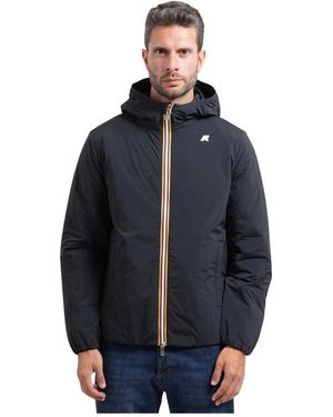 K-Way Jassen ,Zwart ,Nylon Jack Plain Warm - Blauw