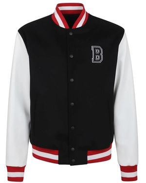 Balmain Schwarze Varsity Jacke Aw25 Stylischer Look
