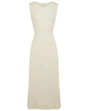 LeKasha Gele Linnen Cover Up Jurk - Naturel