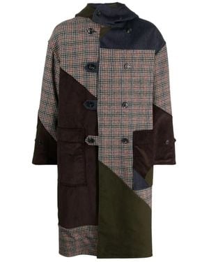 Baracuta Patchwork duffle coat - richtige größe - Schwarz