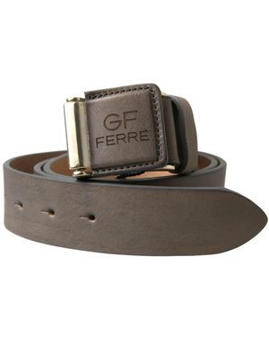 Gianfranco Ferré Cinturón De Cuero Elegante Con Hebilla Grabada, Mujer, Talla - Marrón