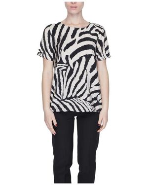 Jacqueline De Yong Leopardenmuster beige t-shirt - Schwarz