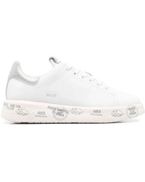 Premiata Schoenen ,Wit ,Leer Belle Sneaker