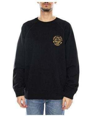 Edwin Hoodies & Sweatvesten ,Zwart ,Sweatshirt Met Ronde Hals