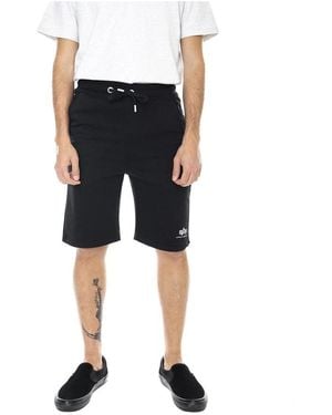 Alpha Industries Korte Broeken ,Zwart ,Katoen Bermuda Shorts