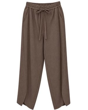 MEIMEIJ Weite Gerade Geschnittene Hose - Braun