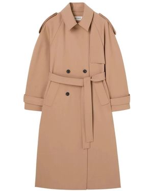 Rohe Jassen ,Wol Oversized Classic Trench - Bruin