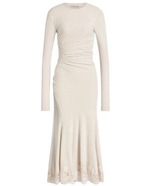 Alberta Ferretti Midi Jurk - Naturel