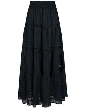 Neo Noir Maxi Skirts - Negro