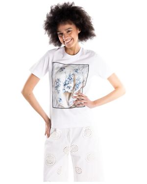 Bastille T-Shirt Met Ronde Hals En Korte Mouwen - Wit