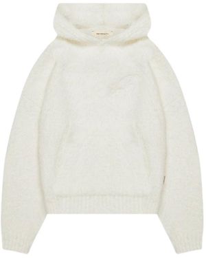 RETERNITY Bouclé Strick-Hoodie - Weiß