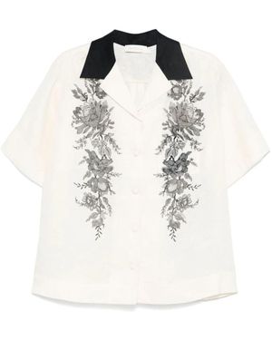 Zimmermann Short Sleeve Shirt - Wit