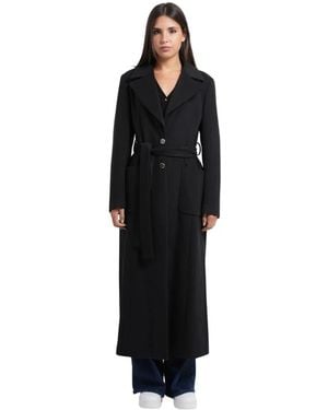 Fracomina Single-Breasted Coats - Negro