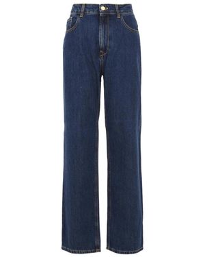 L'Autre Chose Jeans ,Blauw ,Denim Donkerblauwe Broek Voor