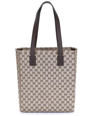 Gucci Ikonic Gg Stoff Tote Tasche - Grau