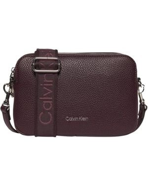 Calvin Klein Webbing 2X Strap Camera Bag - Lila