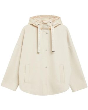 Comma, Jassen ,Leer Cape Jacket - Naturel