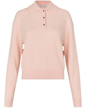 Second Female Longo Knit Ls Collar - Roze