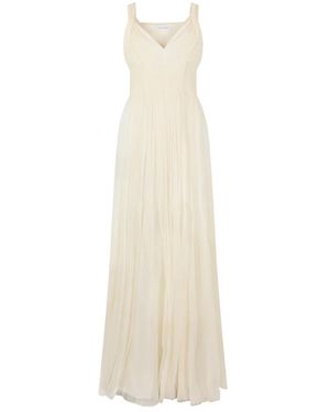 Alberta Ferretti Kleedjes ,Wit ,Elegante Lange Jurk