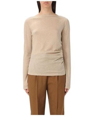 Max Mara Elegant Boat Neck Top - Natur