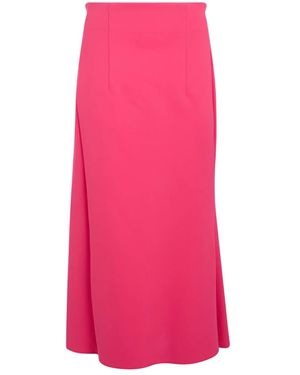 Philosophy Di Lorenzo Serafini Rokken ,Roze ,Elegante, Veelzijdige En Comfortabele Fuchsia Midi Jurk