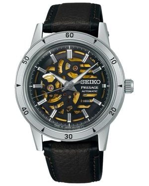 Seiko Style 60's Open Heart - Zwart