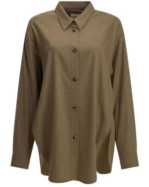 KHAITE Overhemden ,Bruin ,Wol Goya Casual Overhemd - Groen