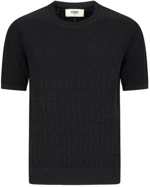 Fendi Round-Neck Knitwear - Black
