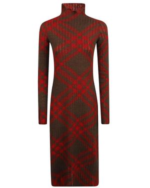Burberry Knitted Dresses - Red