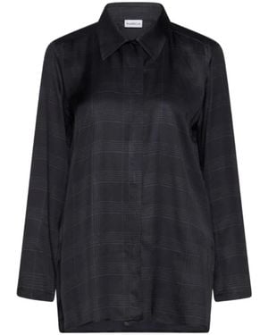 Marella Mllballata Twill-Hemd Mit Print - Schwarz