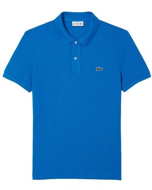 Lacoste Tops ,Blauw ,Katoen Slim Fit L.12.12 Piqué Polo Shirt
